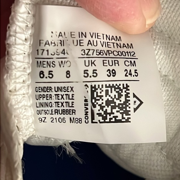 Converse Blue and Yellow Canvas Sneakers with Rubber Toe Cap - Picture 6 of 8